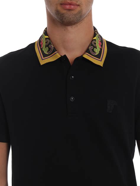 versace collection polo shirt|versace polo shirt medusa.